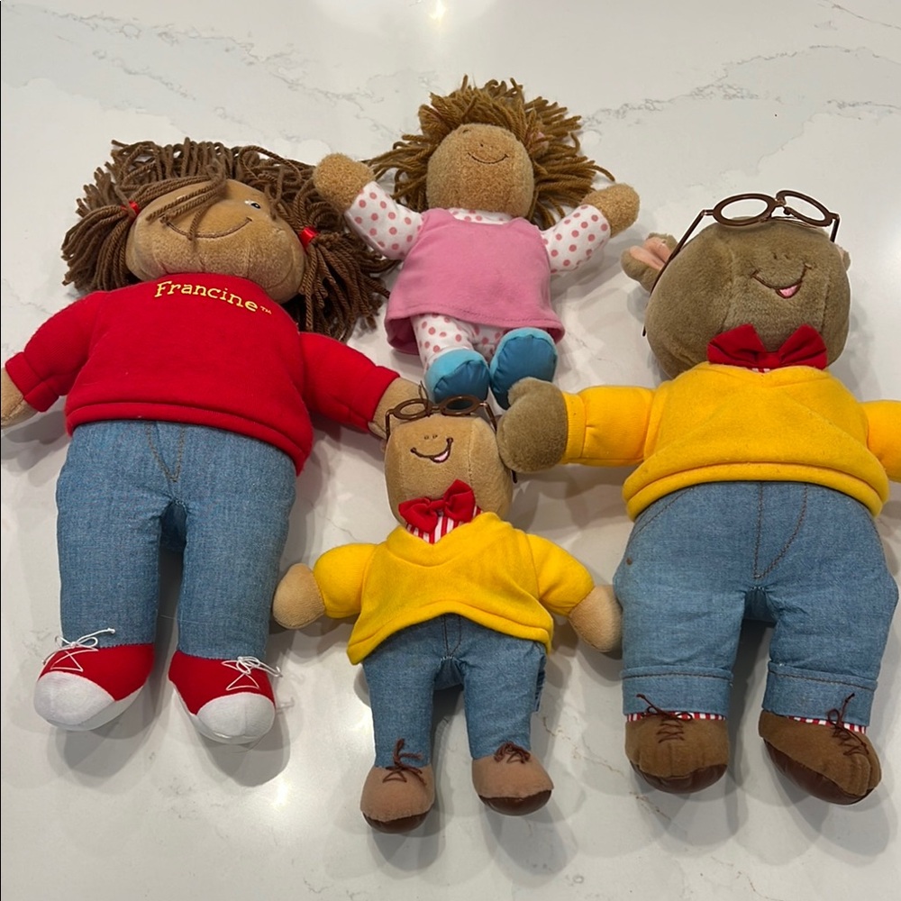Arthur, DW and Francine Eden stuffed toys